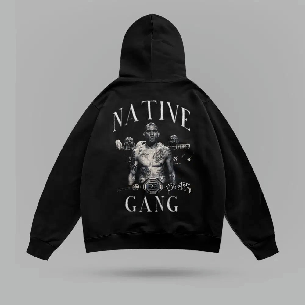 Alex Pereira Native Gang Oversize Hoodie – arka görünüm