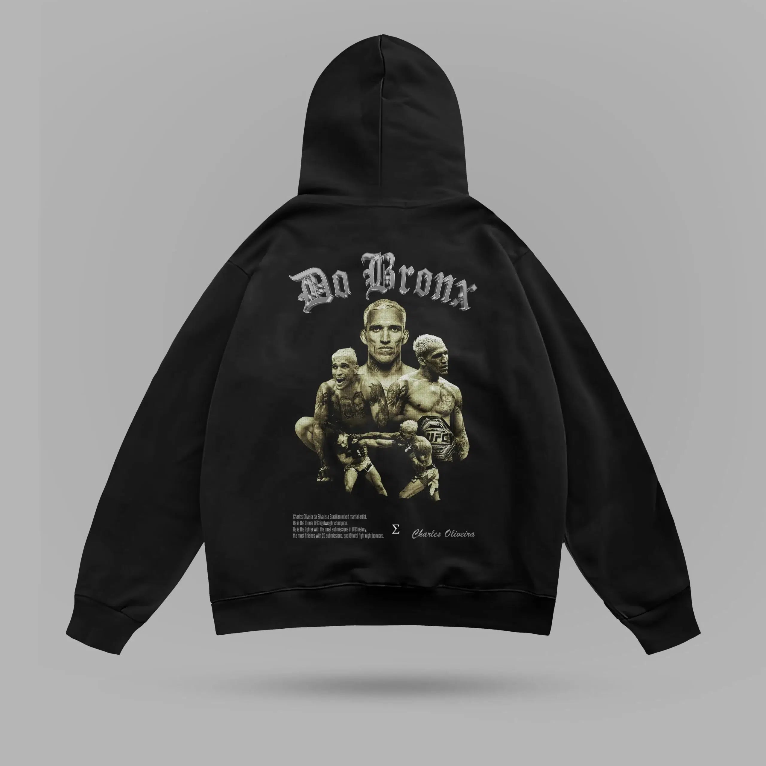 Charles Oliveira Do Bronx Street OVERSİZE Hoodie – arka görünüm