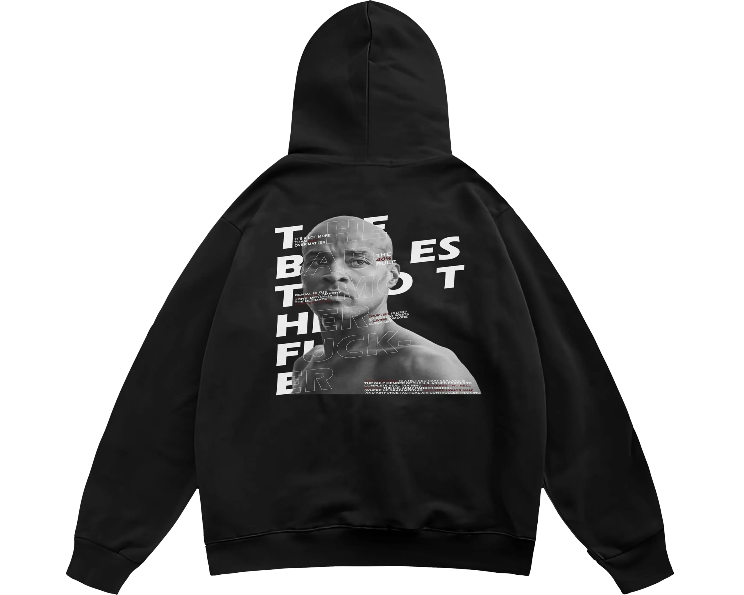David Goggins Stay Hard Hoodie – arka görünüm