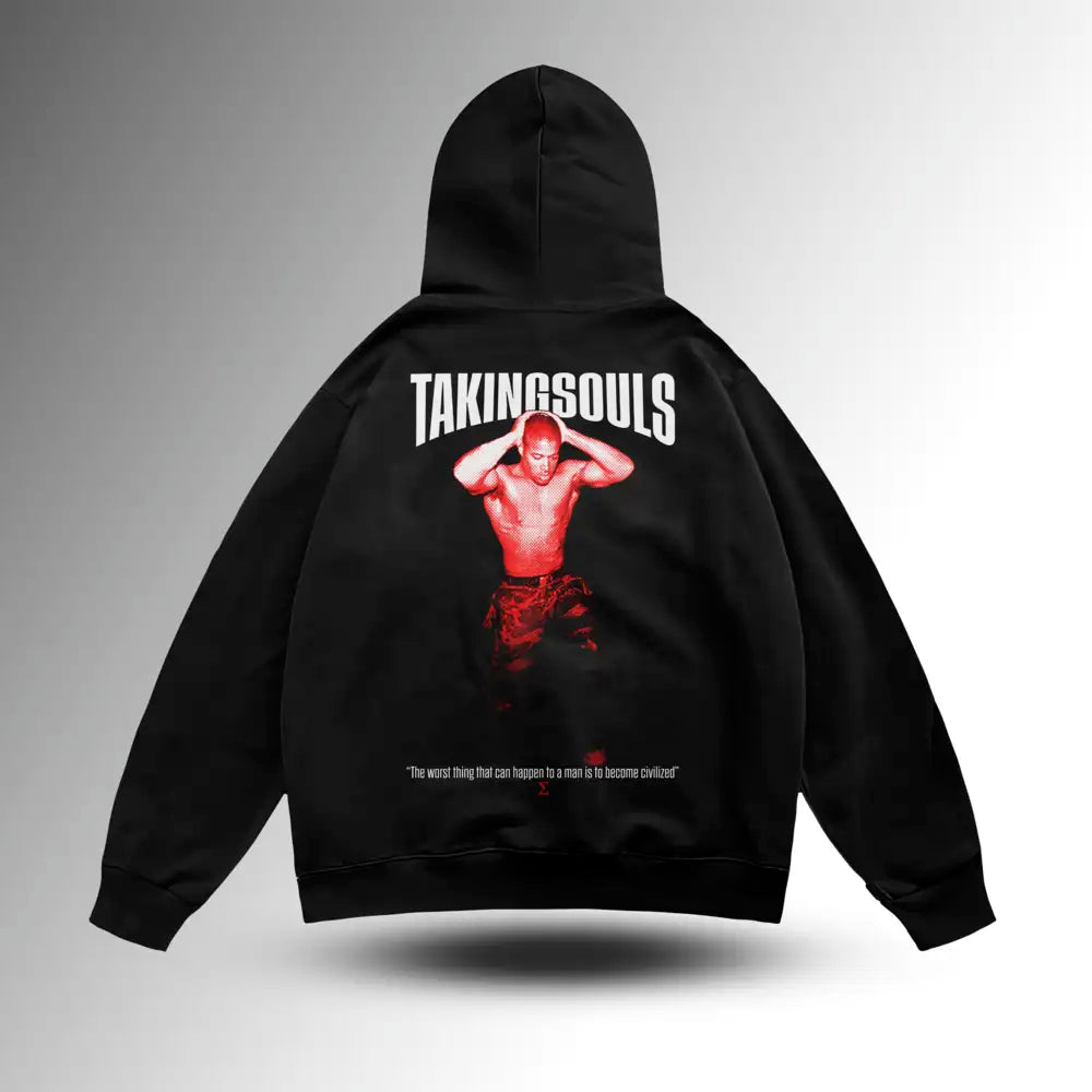 David Goggins Taking Souls Oversize Hoodie – arka görünüm