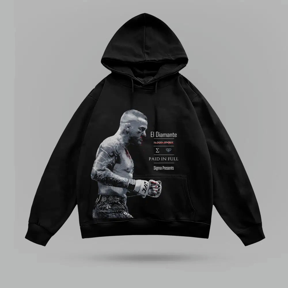 Dustin Poirer Blood Sport Oversize Hoodie – ön görünüm