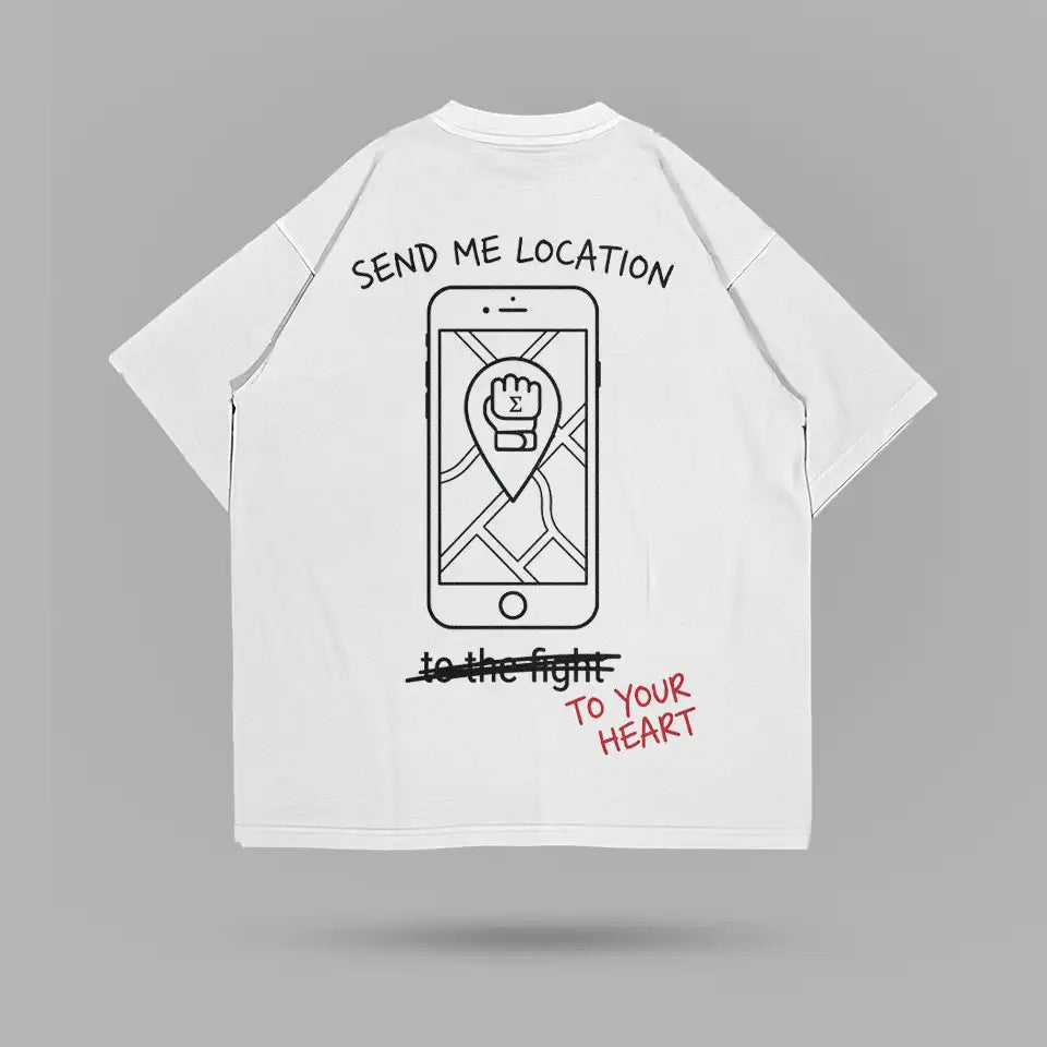 Send Me Location T-shirt – ön görünüm