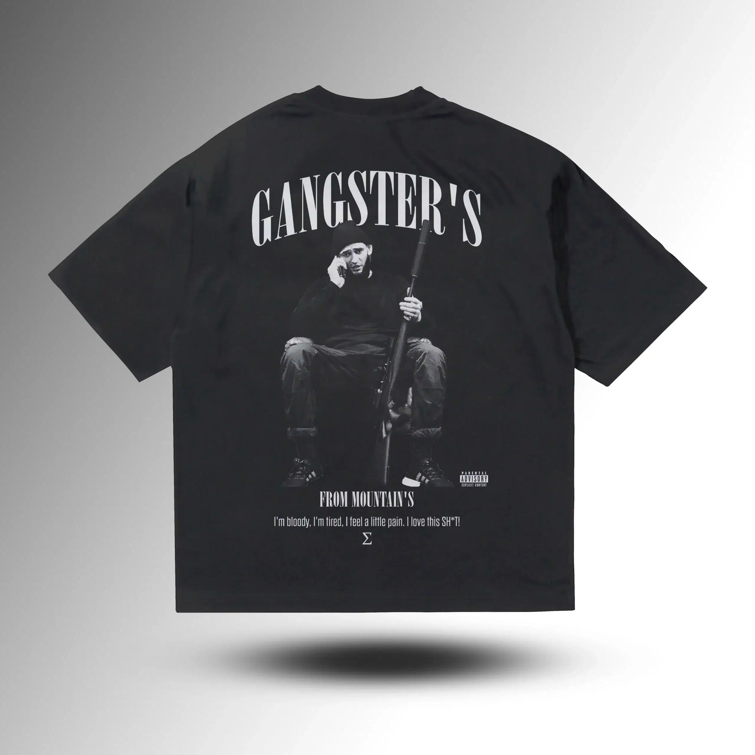 GANGSTERS Khamzat Chimaev Oversize Tshirt – arka görünüm