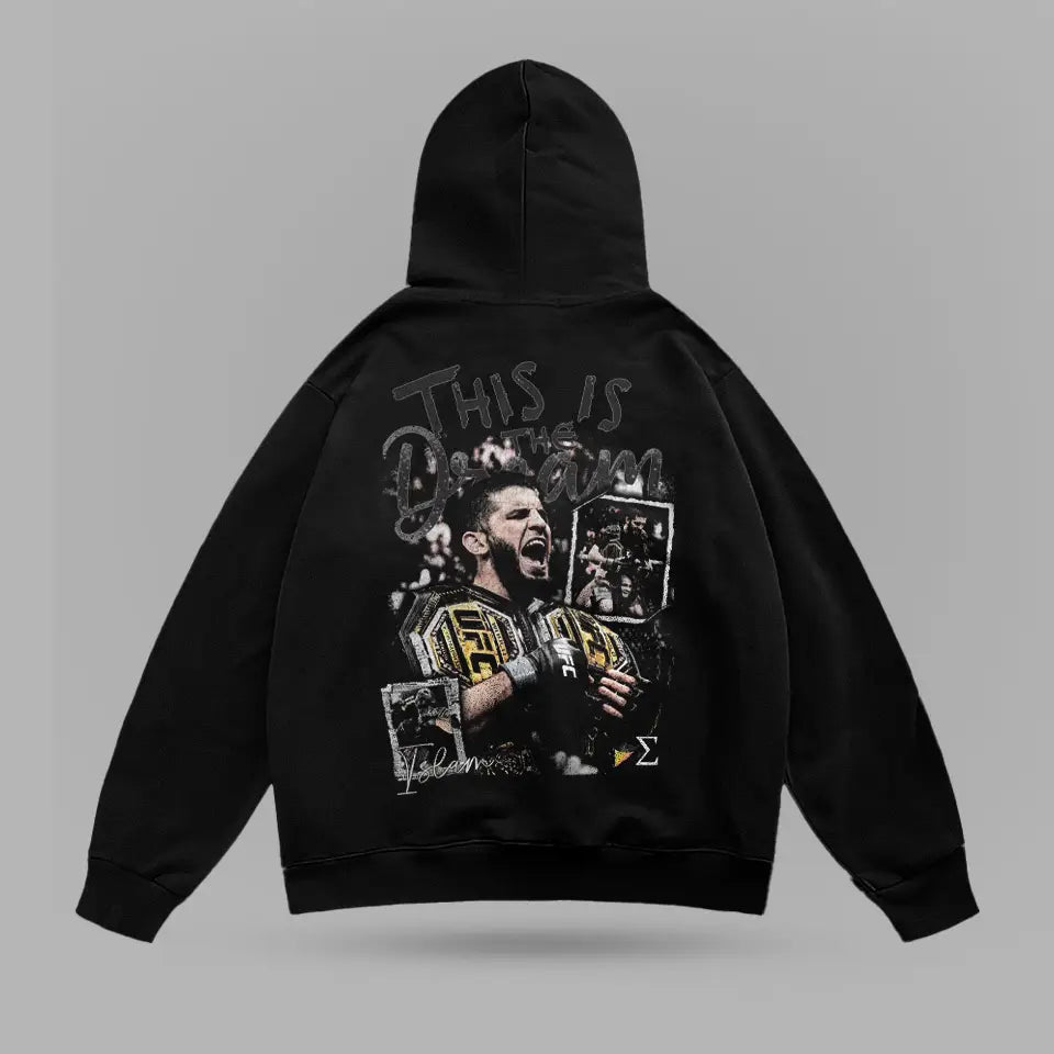 Islam Makhachev Double Champ Oversize Hoodie – arka görünüm