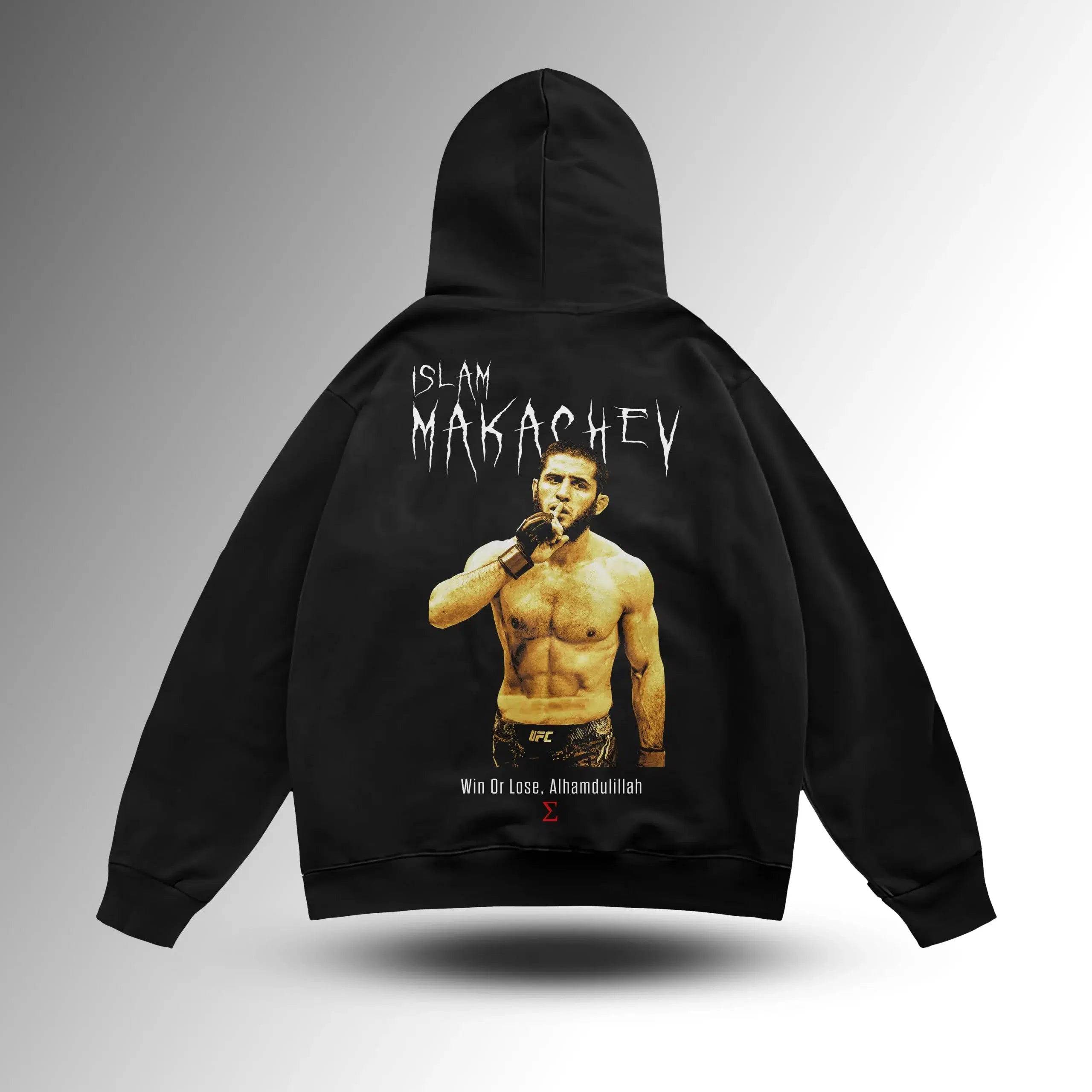 İslam Makachev Oversize Hoodie – arka görünüm
