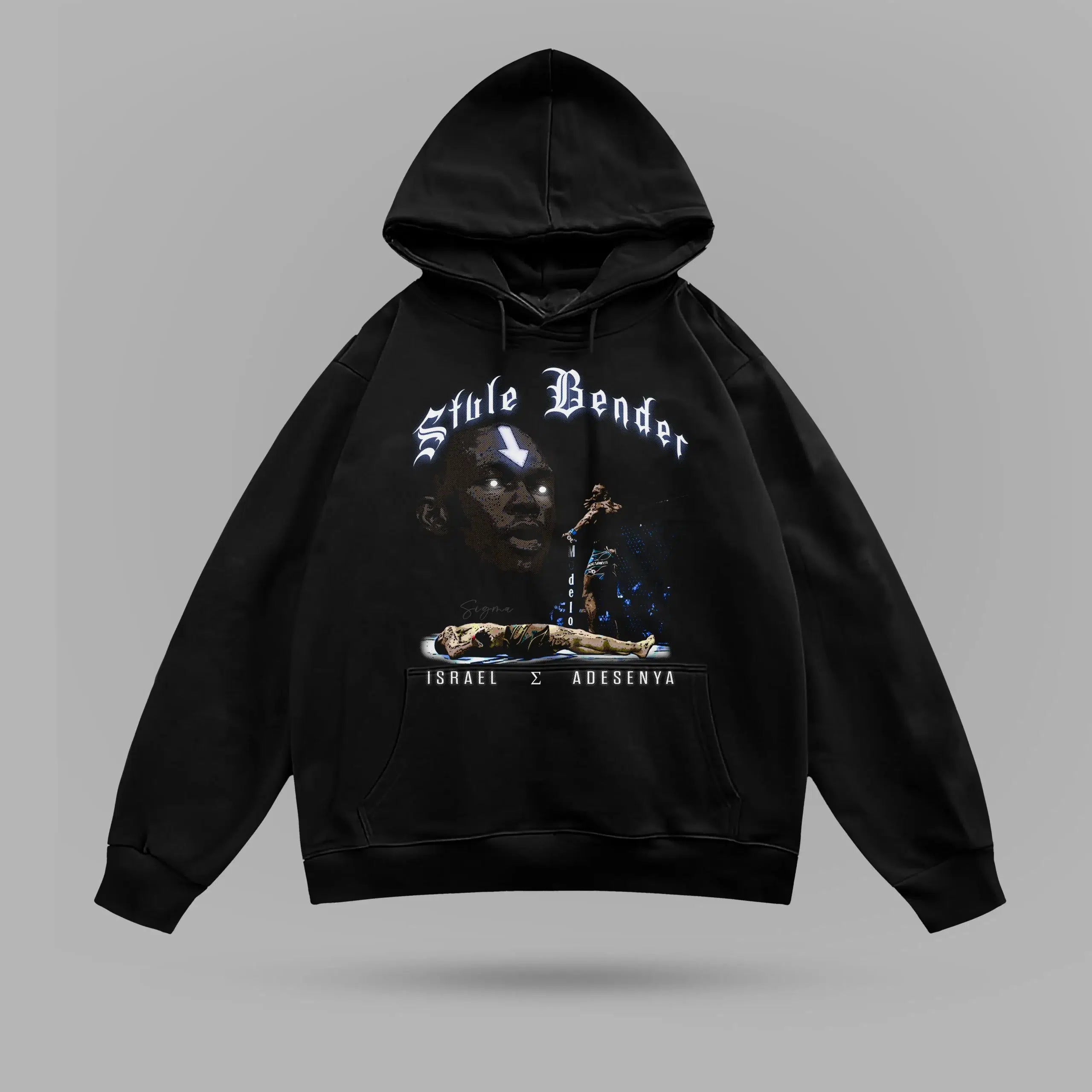 İsrael Adesanya Stylebender Avatar Oversize Hoodie – ön görünüm