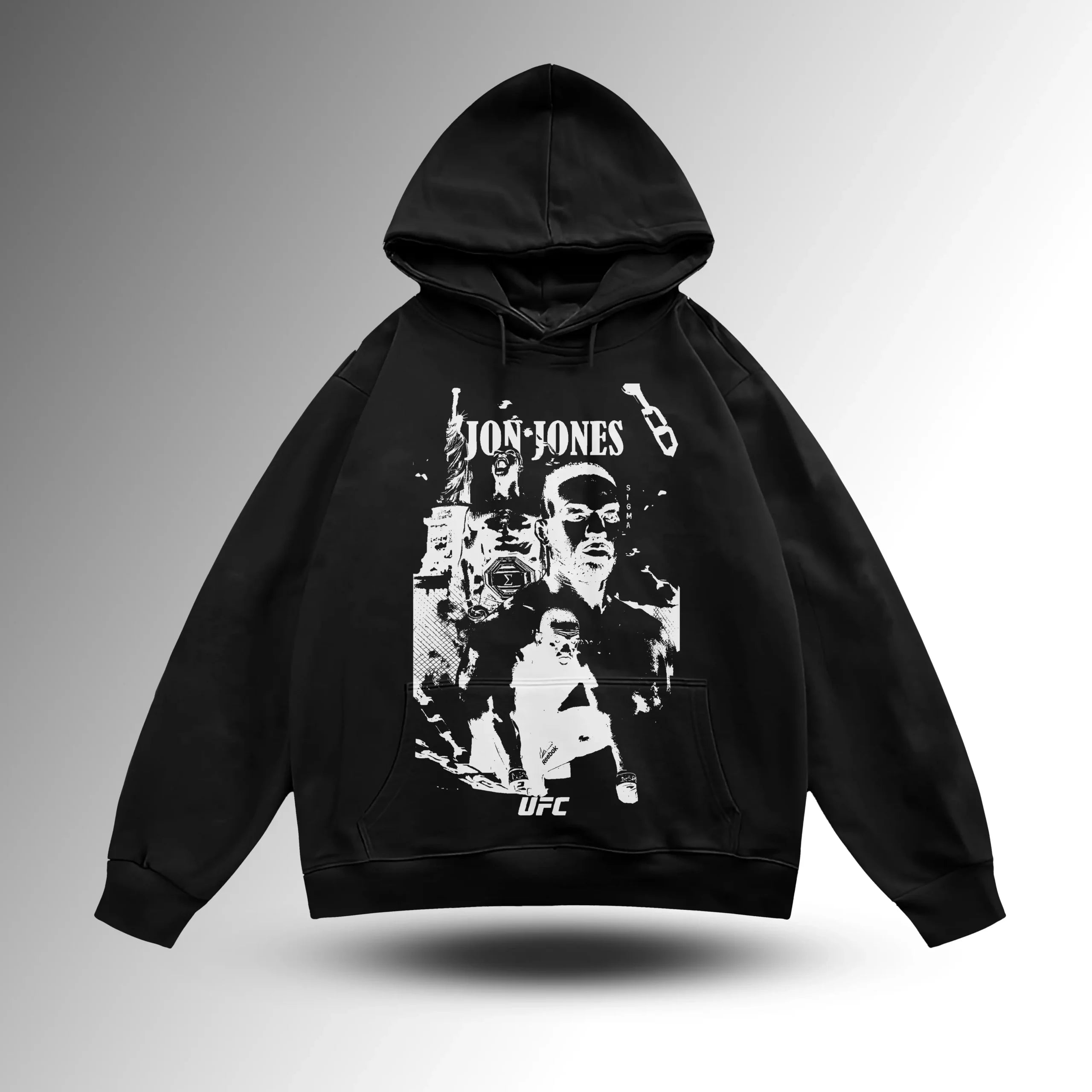 Jon Jones Oversize Hoodie – ön görünüm