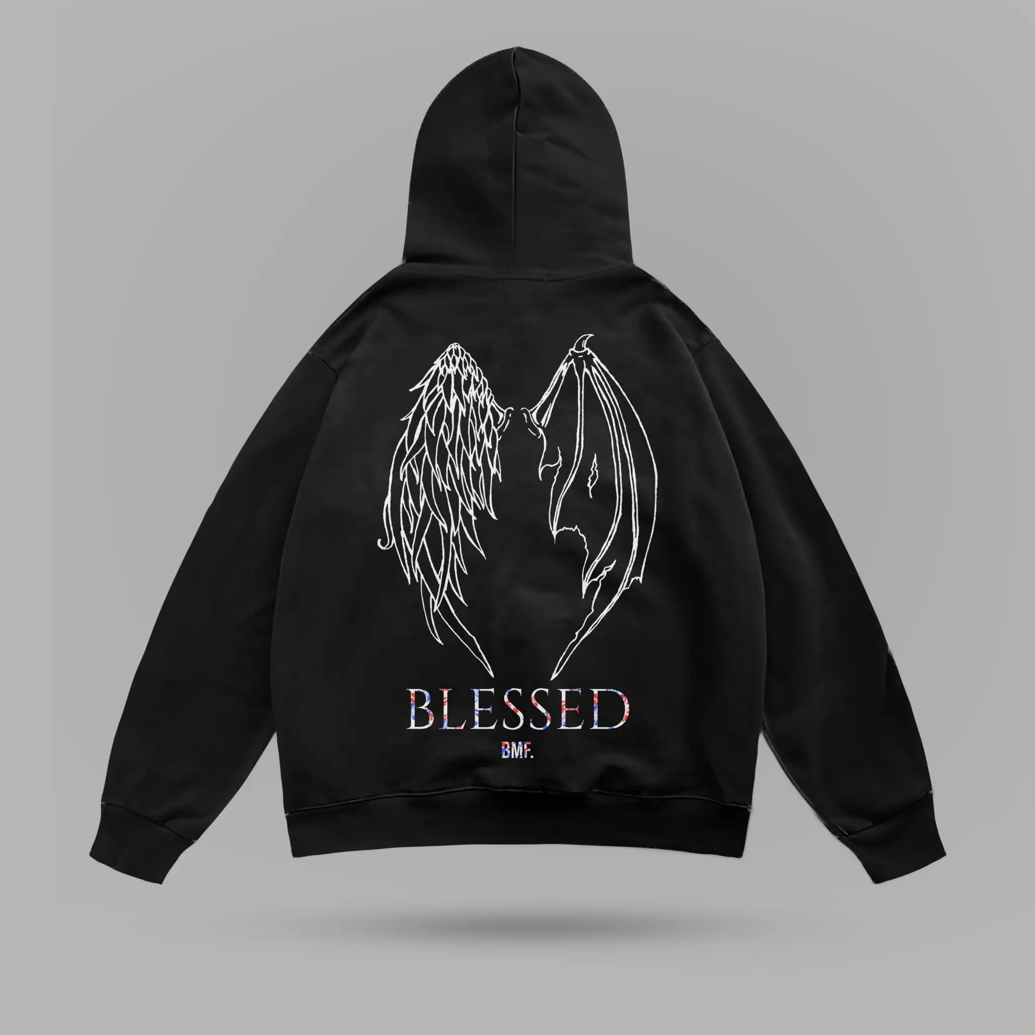 Max Holloway Blessed Wings Oversize Hoodie – arka görünüm