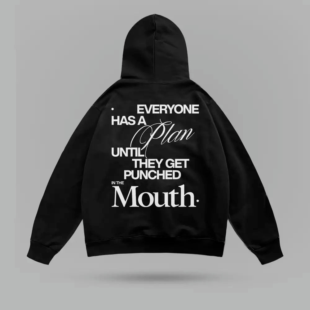Mike Tyson Everyone Has A Plan Oversize Hoodie – arka görünüm