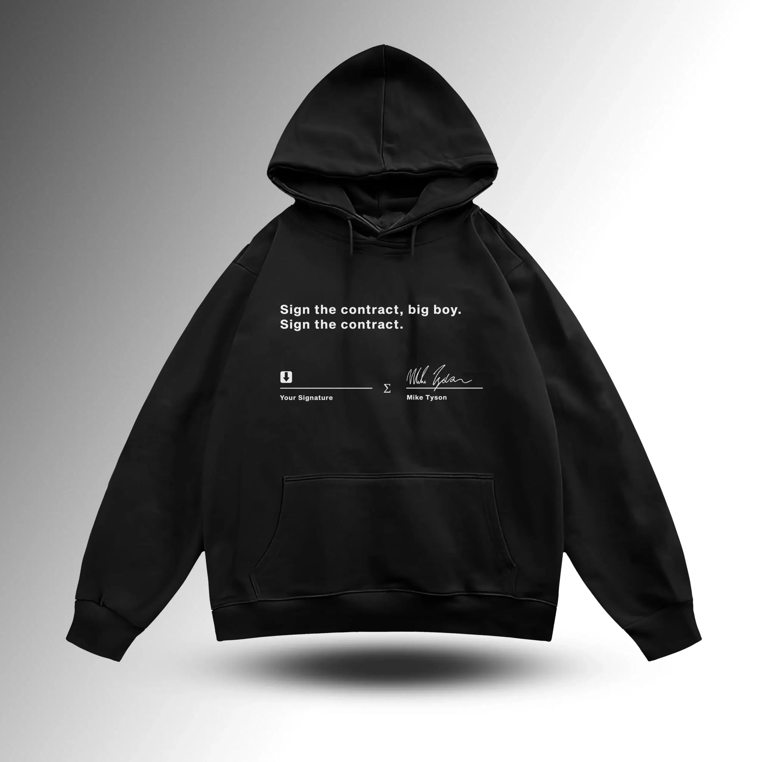 Mike Tyson Sign the contract Oversize Hoodie – ön görünüm