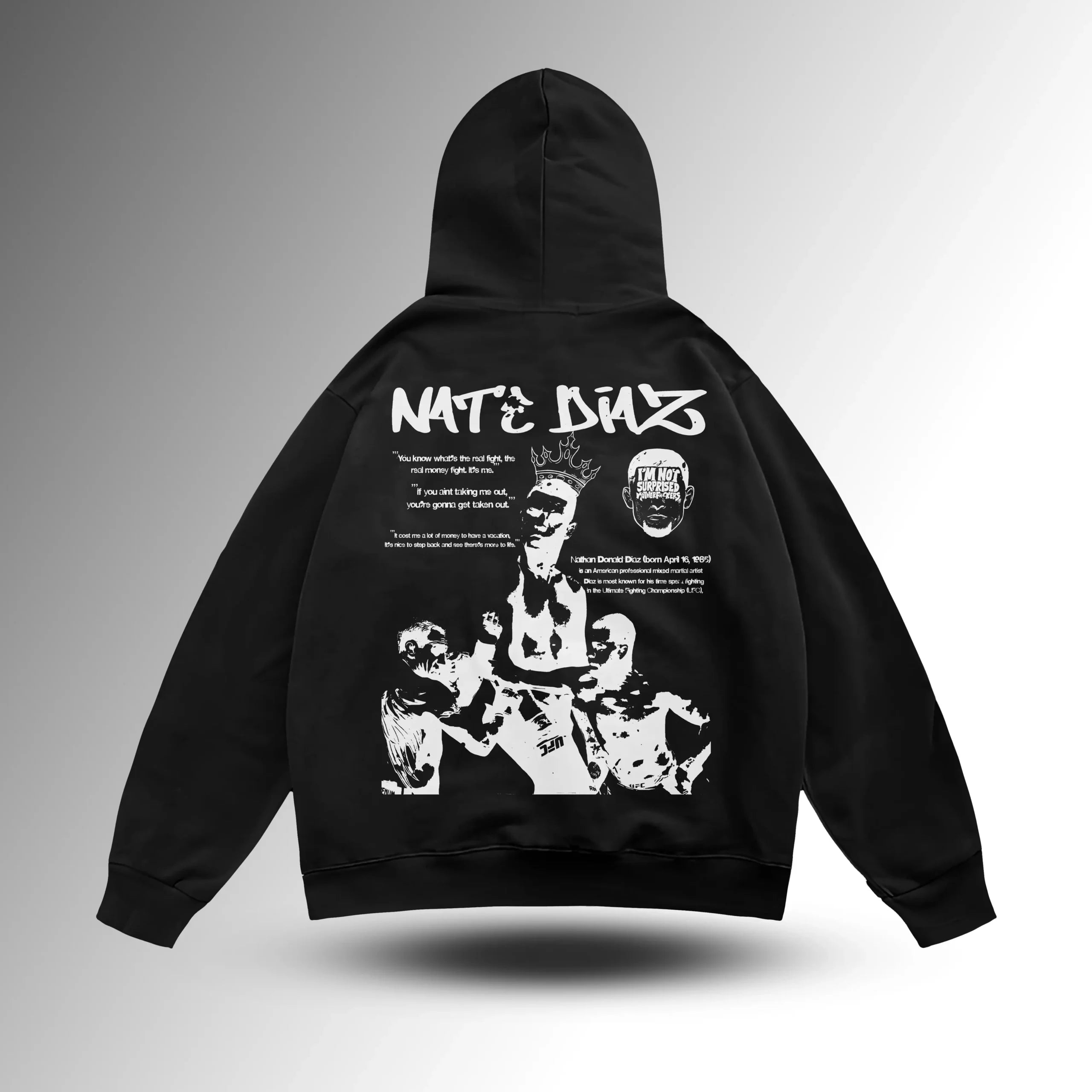 Nate Diaz Oversize Hoodie – arka görünüm