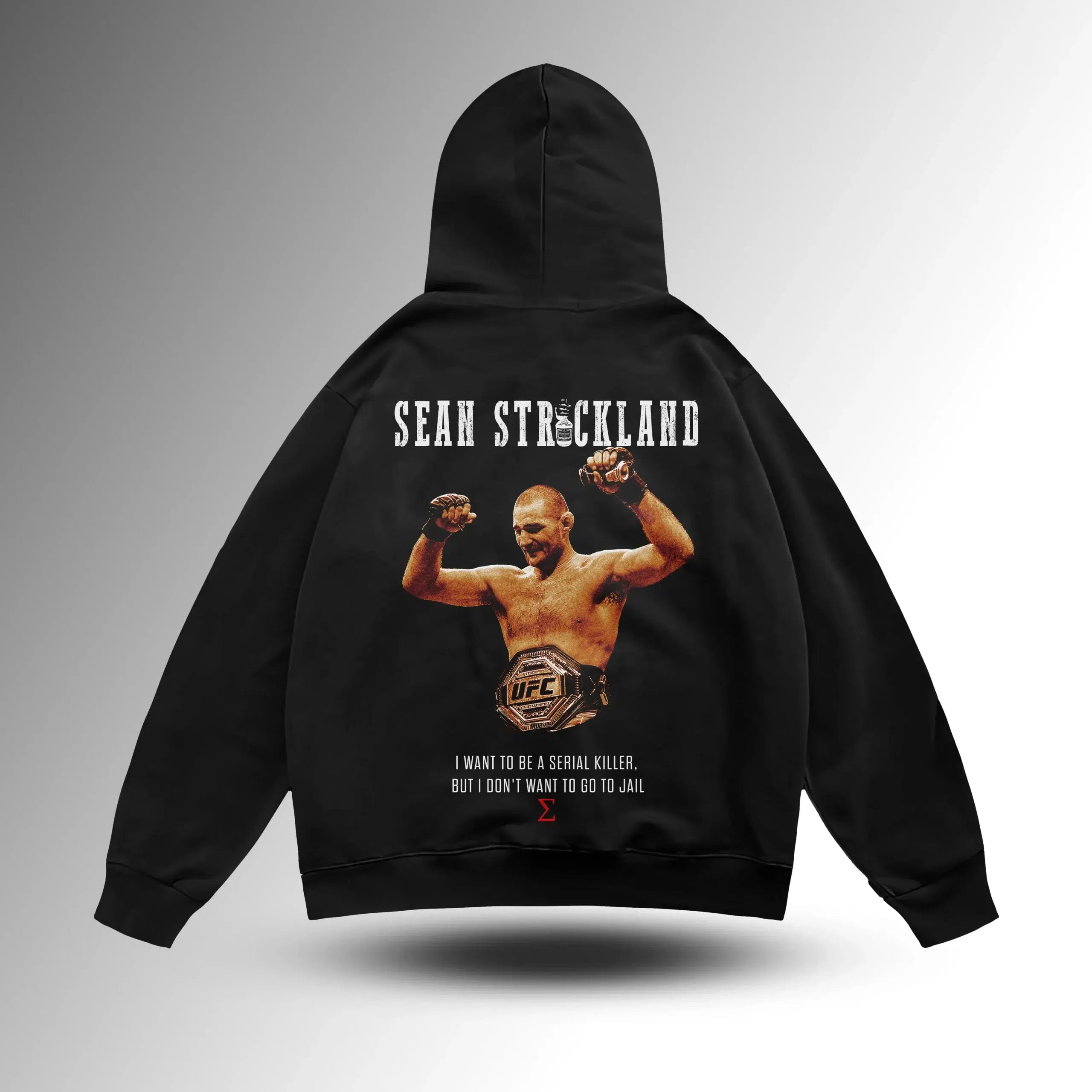 Sean Strickland Oversize Hoodie – arka görünüm