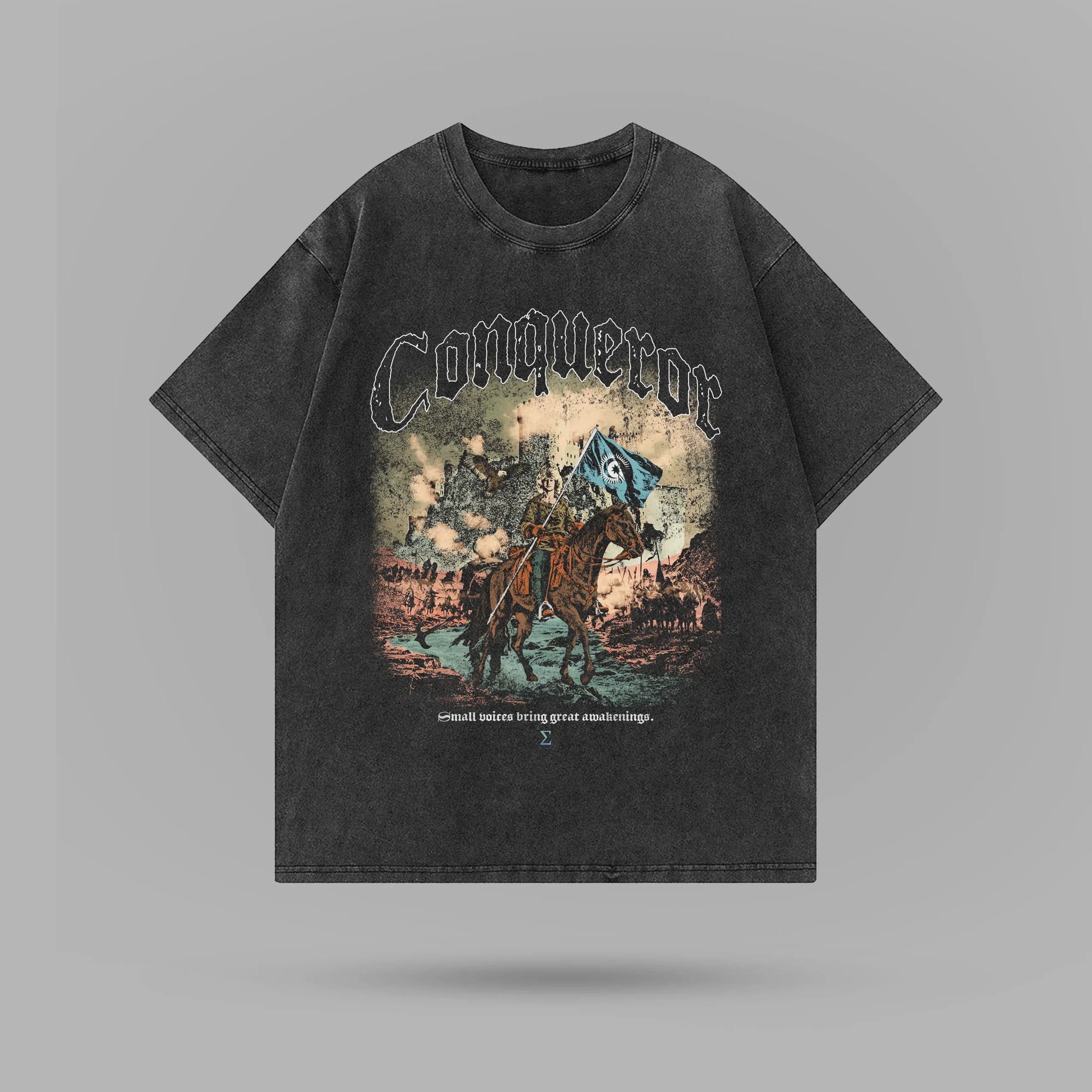 Shavkat Rakhmanov Conqueror Washed Oversize Tshirt – ön görünüm