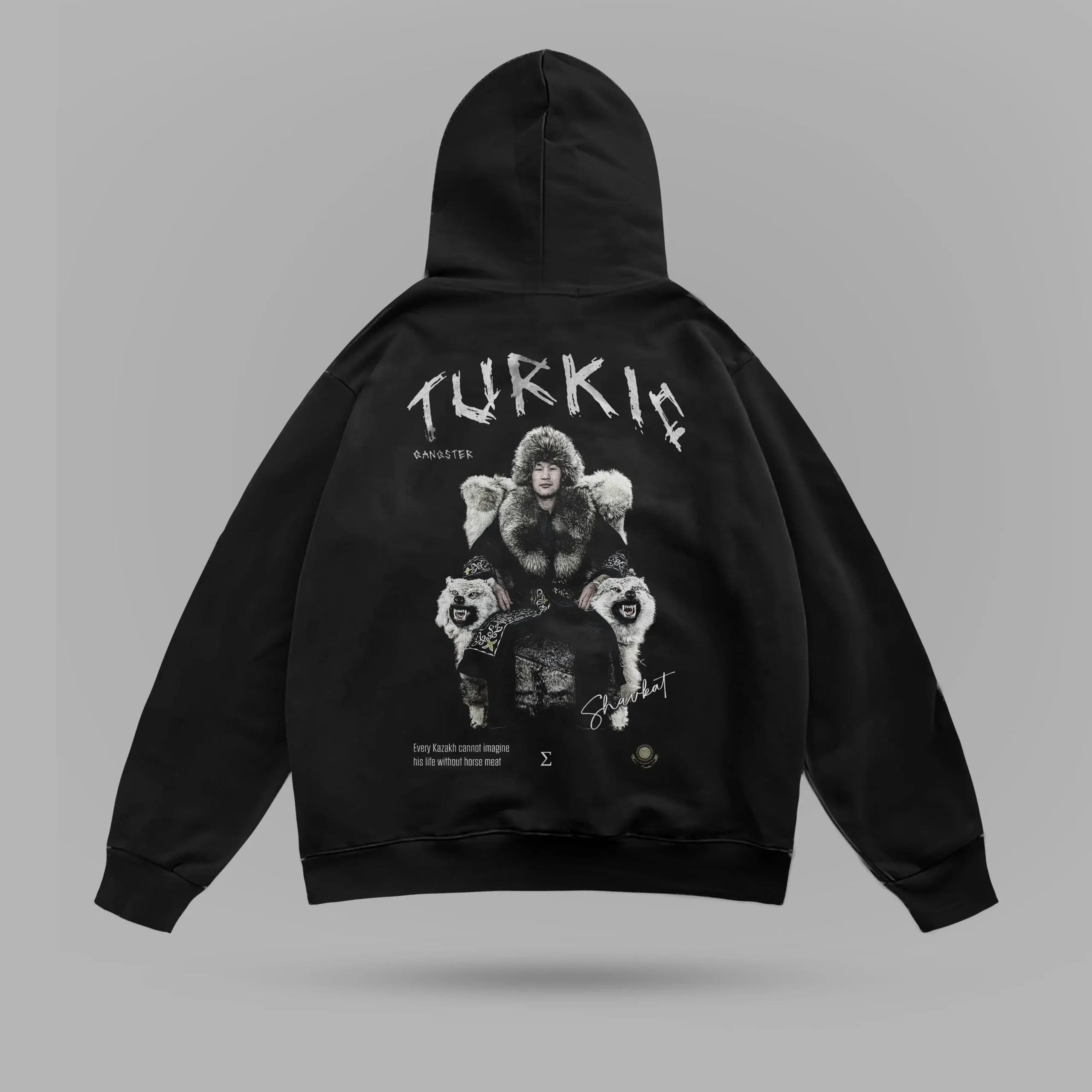Shavkat Rakhmanov Turkic Gangster Oversize Hoodie – arka görünüm