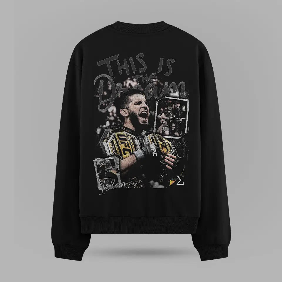 Islam Makhachev Double Champ Oversize Sweatshirt – arka görünüm