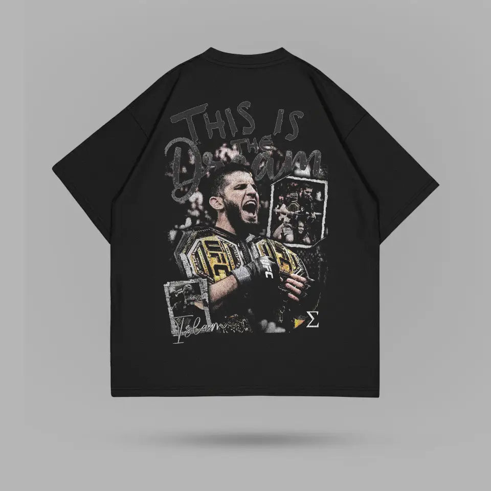 Islam Makhachev Double Champ Tshirt – arka görünüm